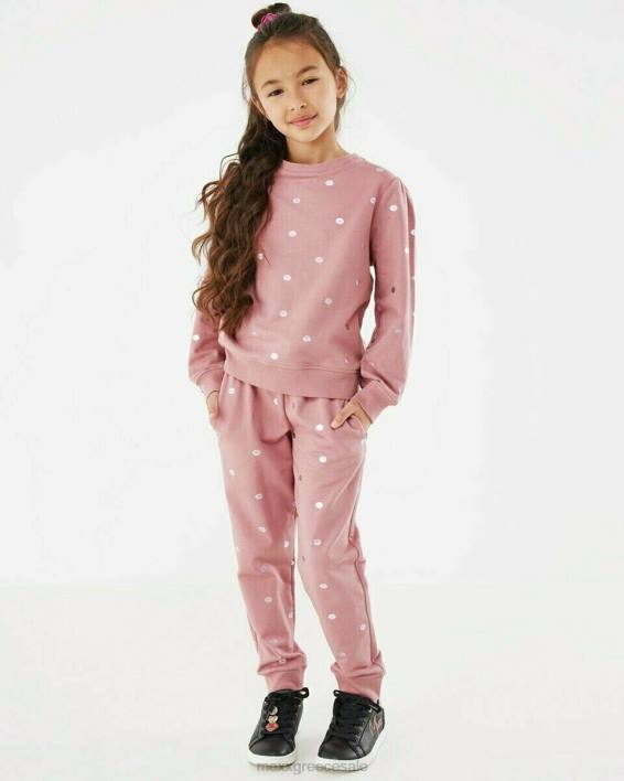 κορίτσια Mexx φούτερ με λαιμόκοψη παλιά ροζ BR0F873