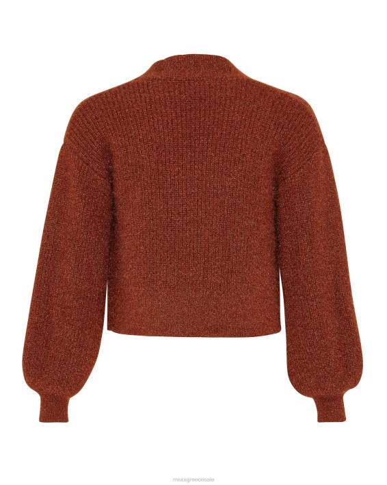 κορίτσια Mexx ζακέτα lurex σκούρα καφέ BR0F820