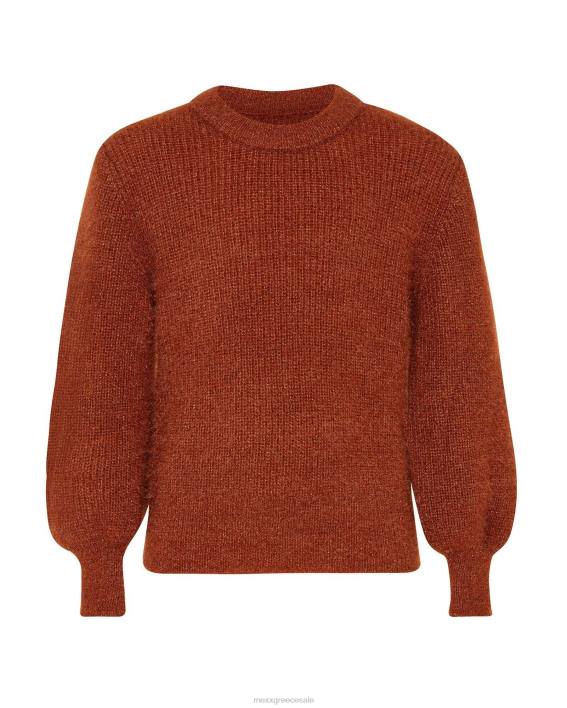 κορίτσια Mexx πουλόβερ lurex σκούρο καφέ BR0F821