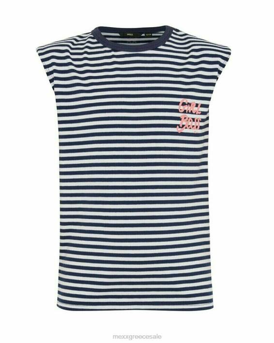 κορίτσια Mexx ριγέ επάνω μαξιλαράκια ώμου σε λευκό άσπρο BR0F784