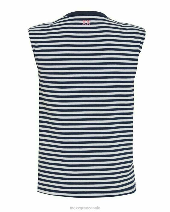 κορίτσια Mexx ριγέ επάνω μαξιλαράκια ώμου σε λευκό άσπρο BR0F784