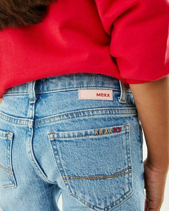 κορίτσια Mexx tina κοντό τζιν ελαφρύ λευκαντικό μπλε BR0F852