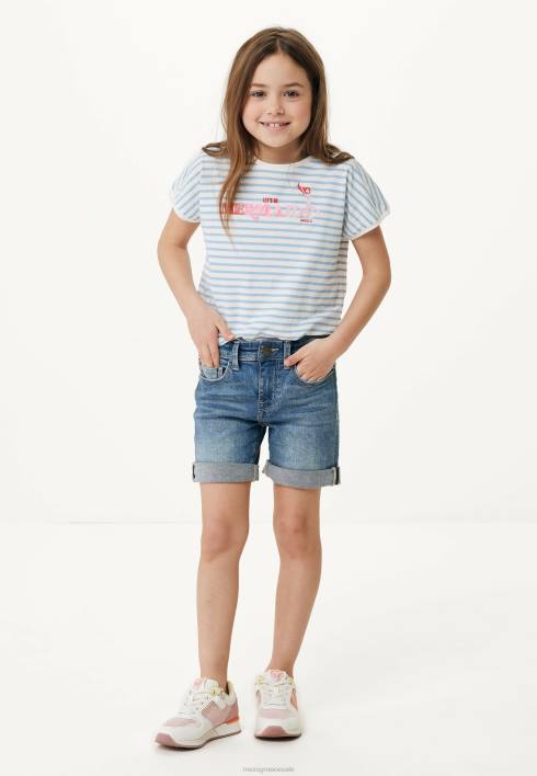 κορίτσια Mexx κοντό στη μέση λεπτό πόδι κοντό τζιν ελαφρύ vintage μπλε BR0F758