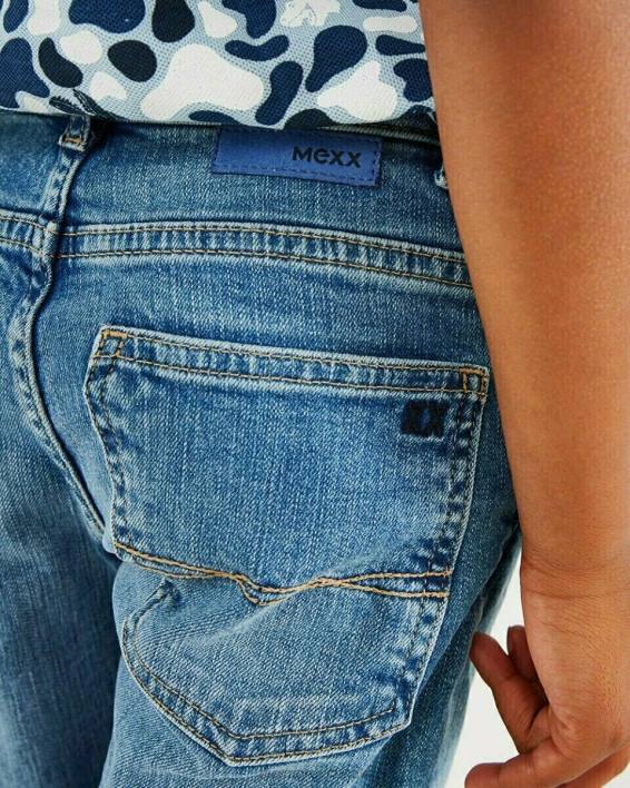 αγόρια Mexx τζιν κοντό σε ευθεία εφαρμογή vintage χρησιμοποιημένο μπλε BR0F982